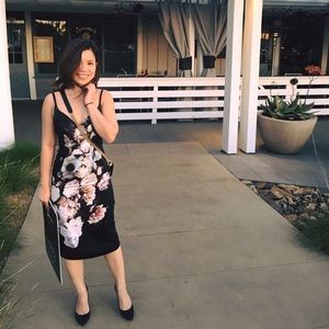 Floral spaghetti straps dress